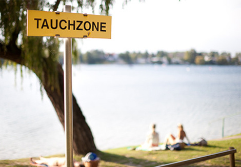 Tauchzone am Neufelder See